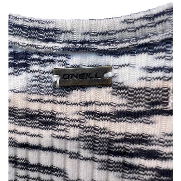 O'NEILL WOMENS SIZE LARGE MORETTE SPACEDYE KNIT TANK DRESS WHITE BLACK NEW! - Picture 9 of 11